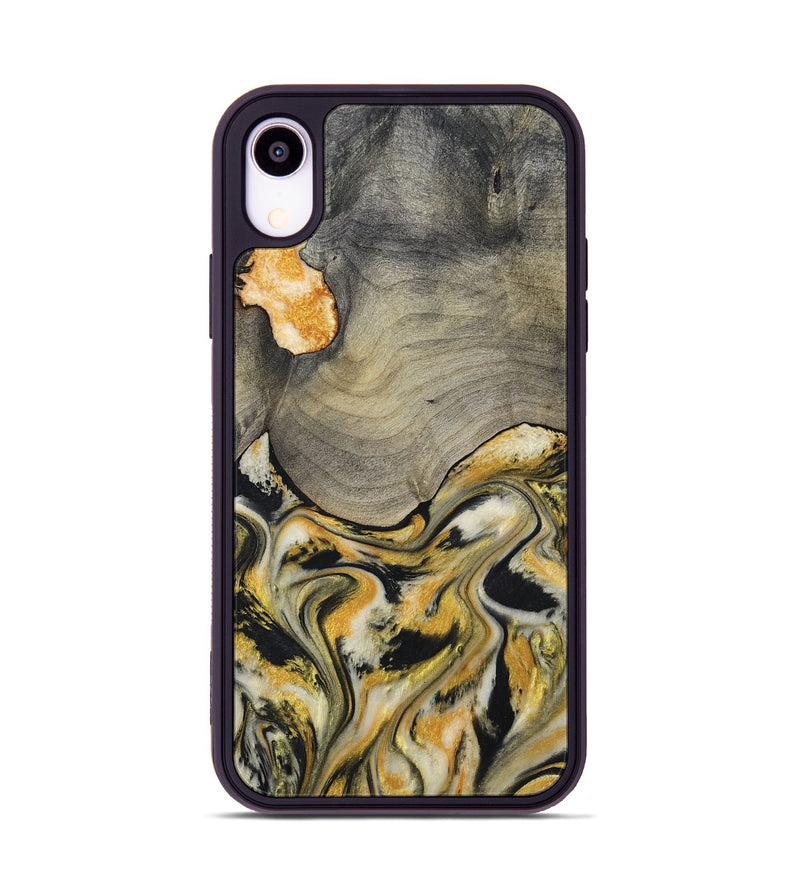 iPhone Xr Wood Phone Case - Kacie (Black & White, 799141)