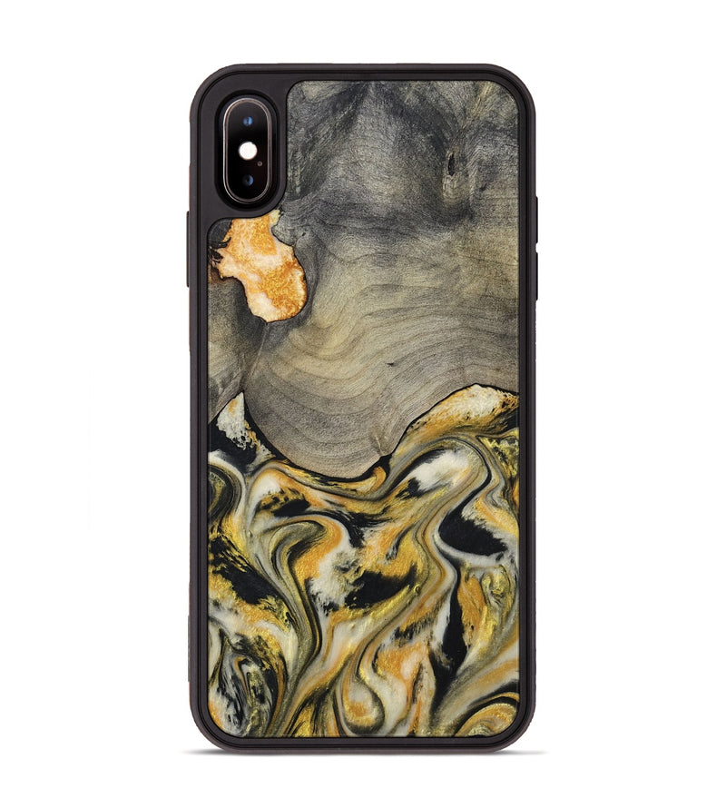 iPhone Xs Max Wood Phone Case - Kacie (Black & White, 799141)
