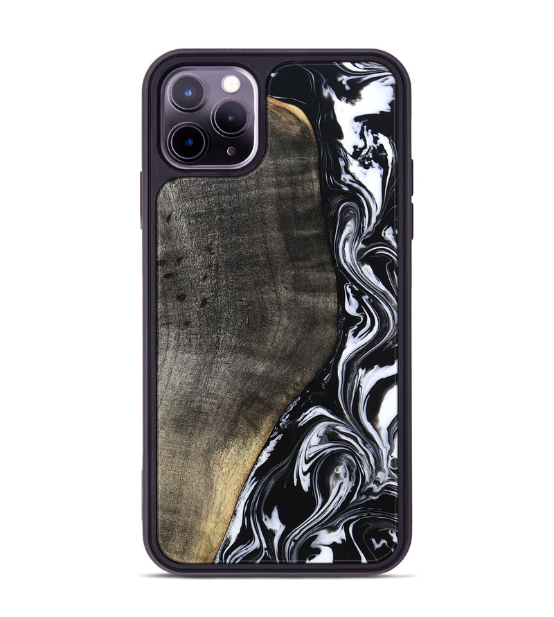 iPhone 11 Pro Max Wood Phone Case - Georgia (Black & White, 799142)