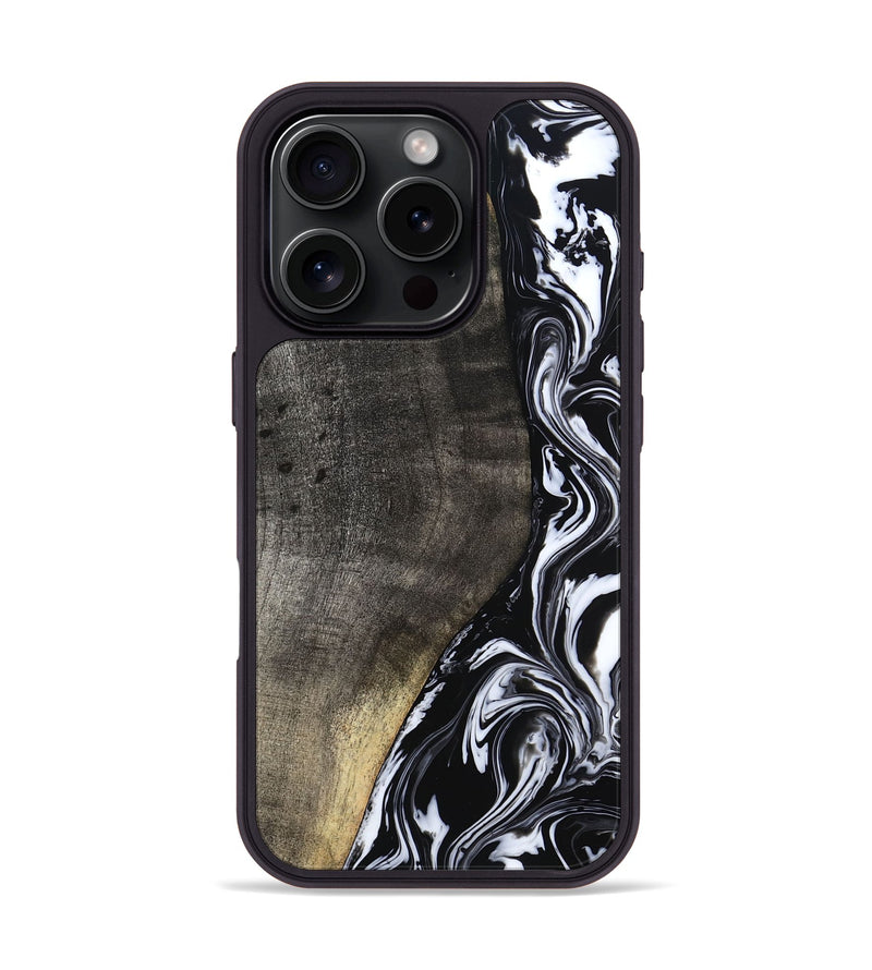 iPhone 16 Pro Wood Phone Case - Georgia (Black & White, 799142)