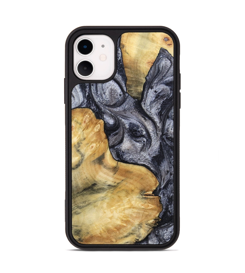 iPhone 11 Wood Phone Case - Elnora (Black & White, 799143)