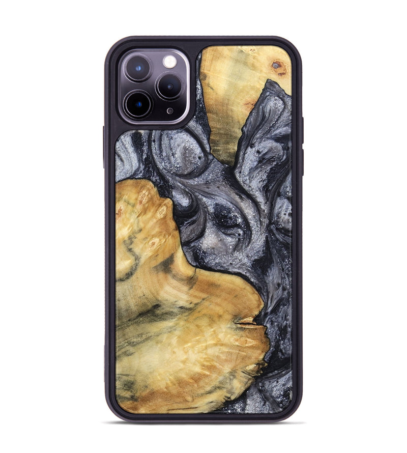 iPhone 11 Pro Max Wood Phone Case - Elnora (Black & White, 799143)