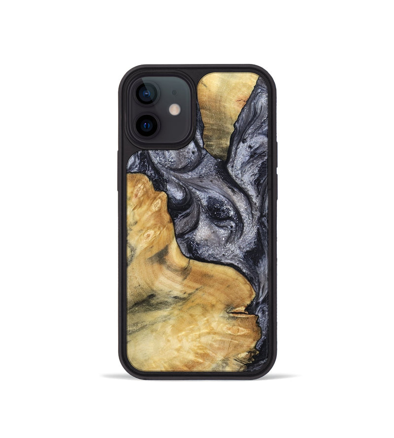iPhone 12 mini Wood Phone Case - Elnora (Black & White, 799143)