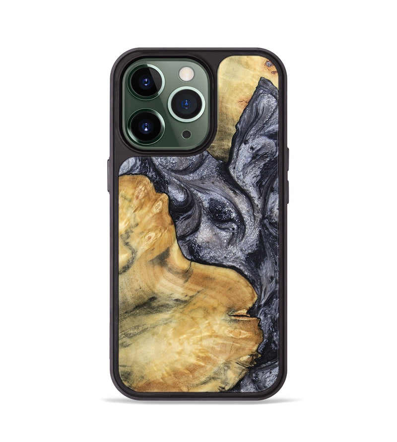 iPhone 13 Pro Wood Phone Case - Elnora (Black & White, 799143)