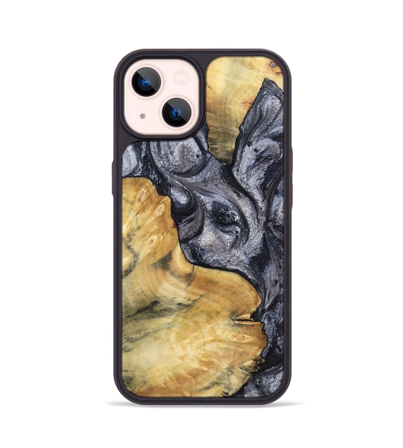 iPhone 14 Wood Phone Case - Elnora (Black & White, 799143)