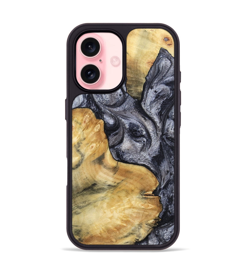 iPhone 16 Wood Phone Case - Elnora (Black & White, 799143)
