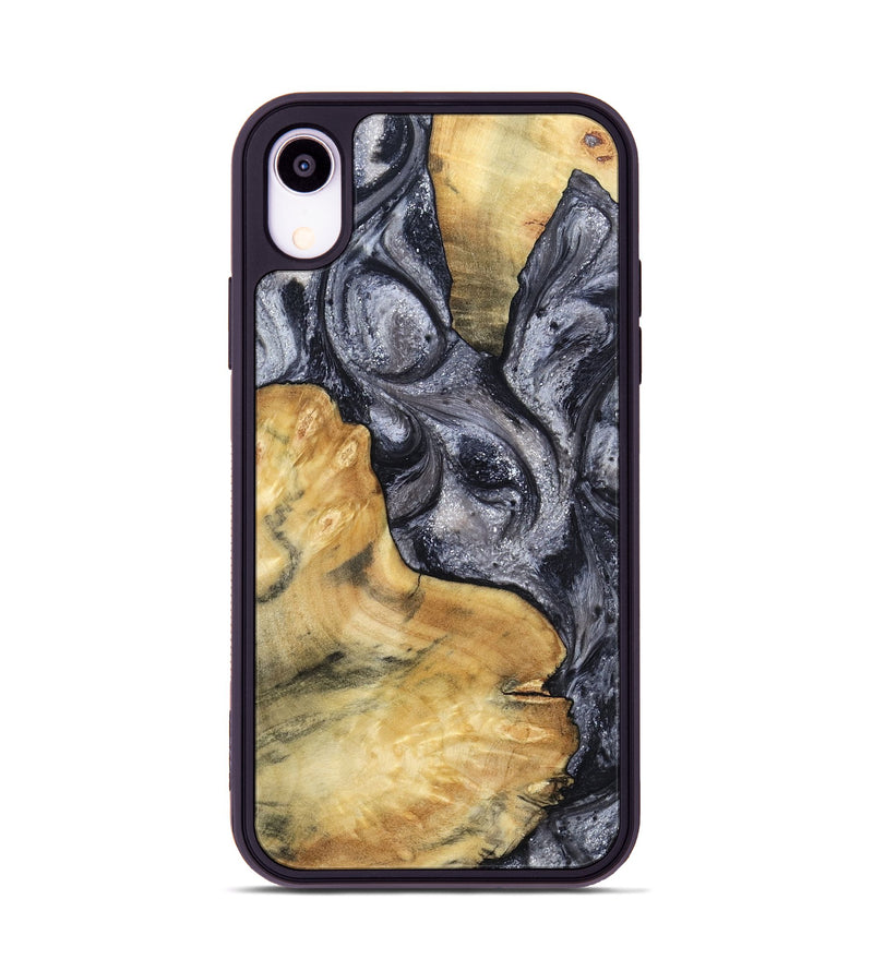 iPhone Xr Wood Phone Case - Elnora (Black & White, 799143)