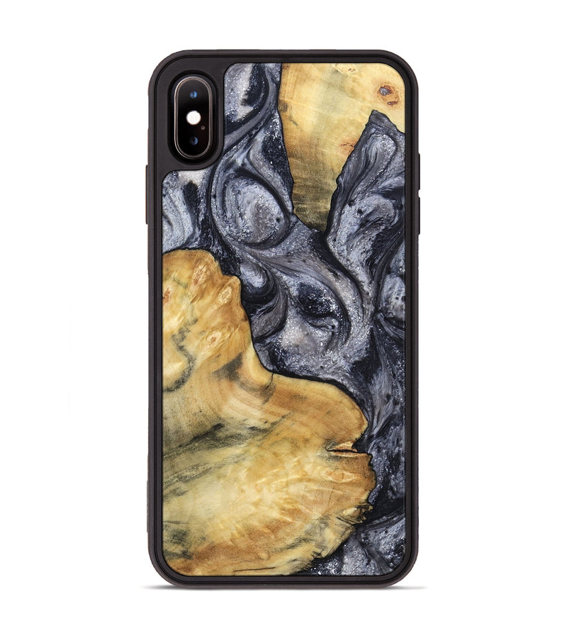iPhone Xs Max Wood Phone Case - Elnora (Black & White, 799143)