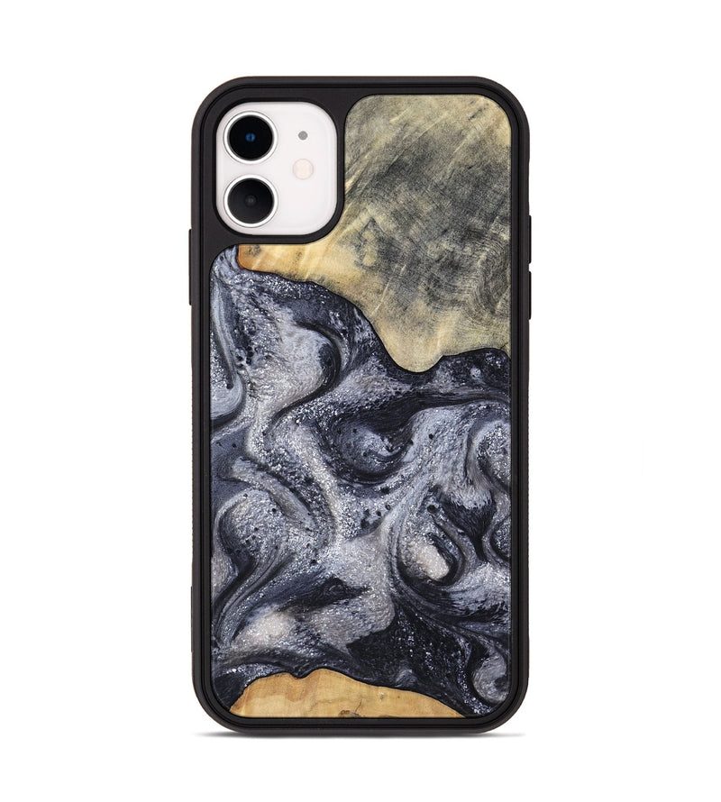 iPhone 11 Wood Phone Case - Jaden (Black & White, 799144)
