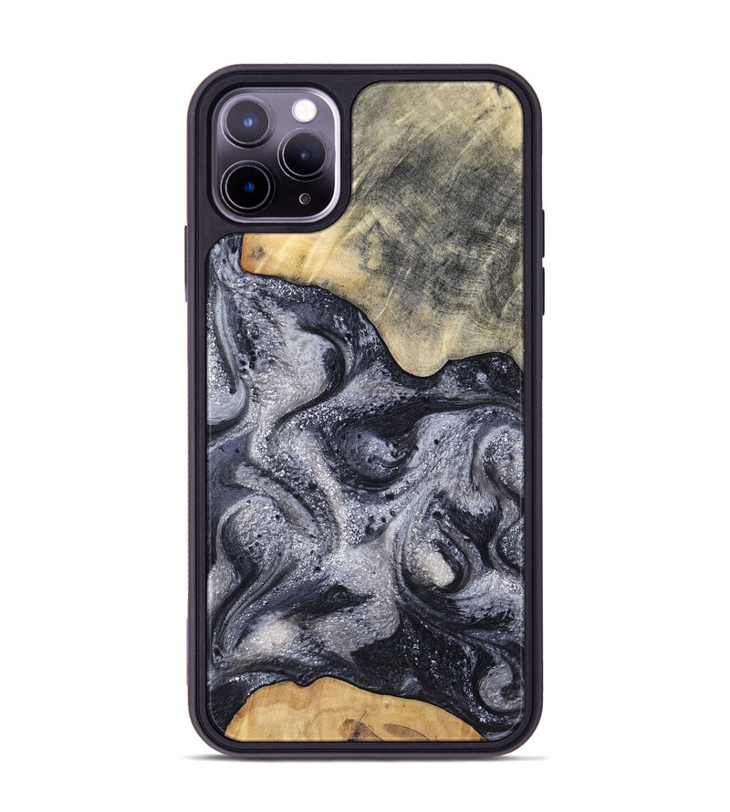 iPhone 11 Pro Max Wood Phone Case - Jaden (Black & White, 799144)