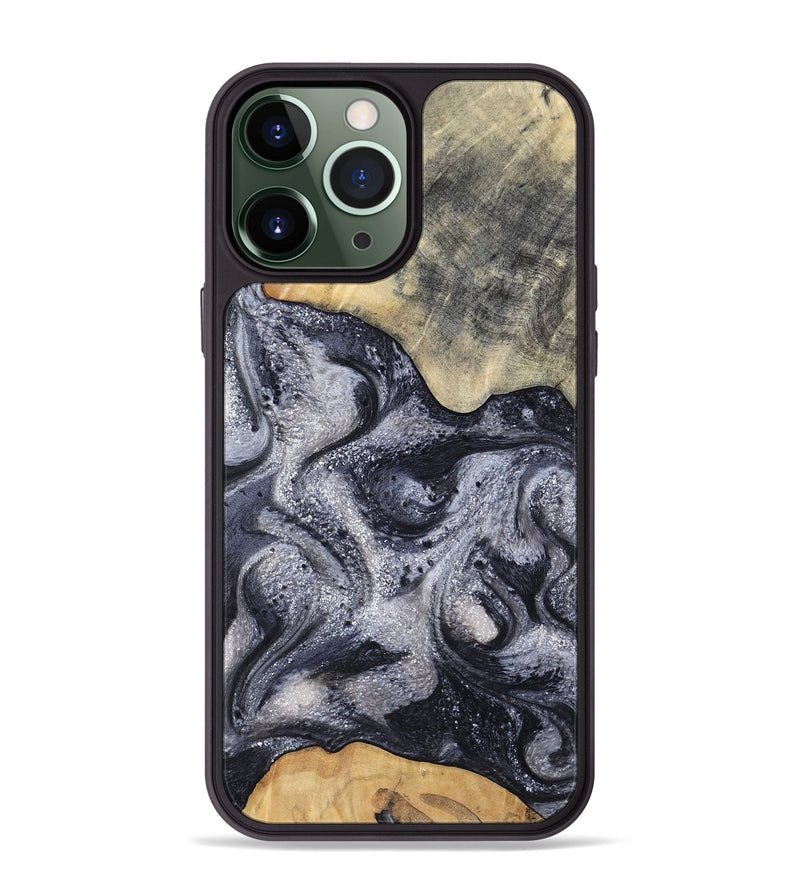 iPhone 13 Pro Max Wood Phone Case - Jaden (Black & White, 799144)