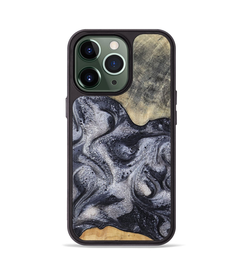 iPhone 13 Pro Wood Phone Case - Jaden (Black & White, 799144)