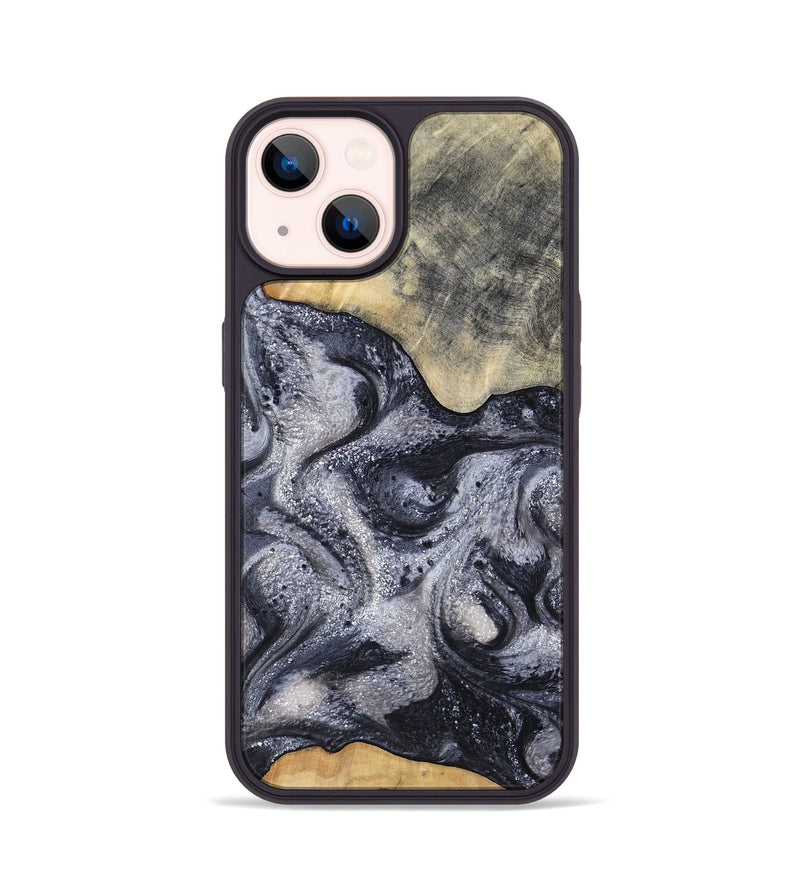 iPhone 14 Wood Phone Case - Jaden (Black & White, 799144)
