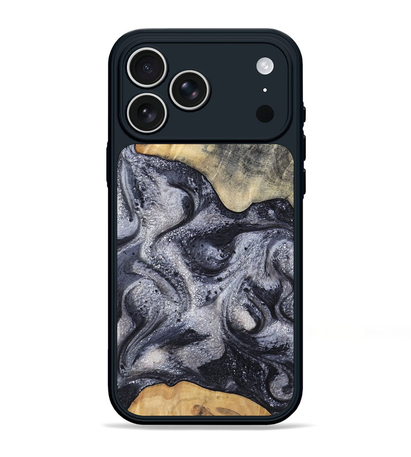 iPhone 17 Pro Max Wood Phone Case - Jaden (Black & White, 799144)