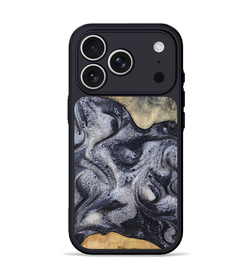 iPhone 17 Pro Wood Phone Case - Jaden (Black & White, 799144)