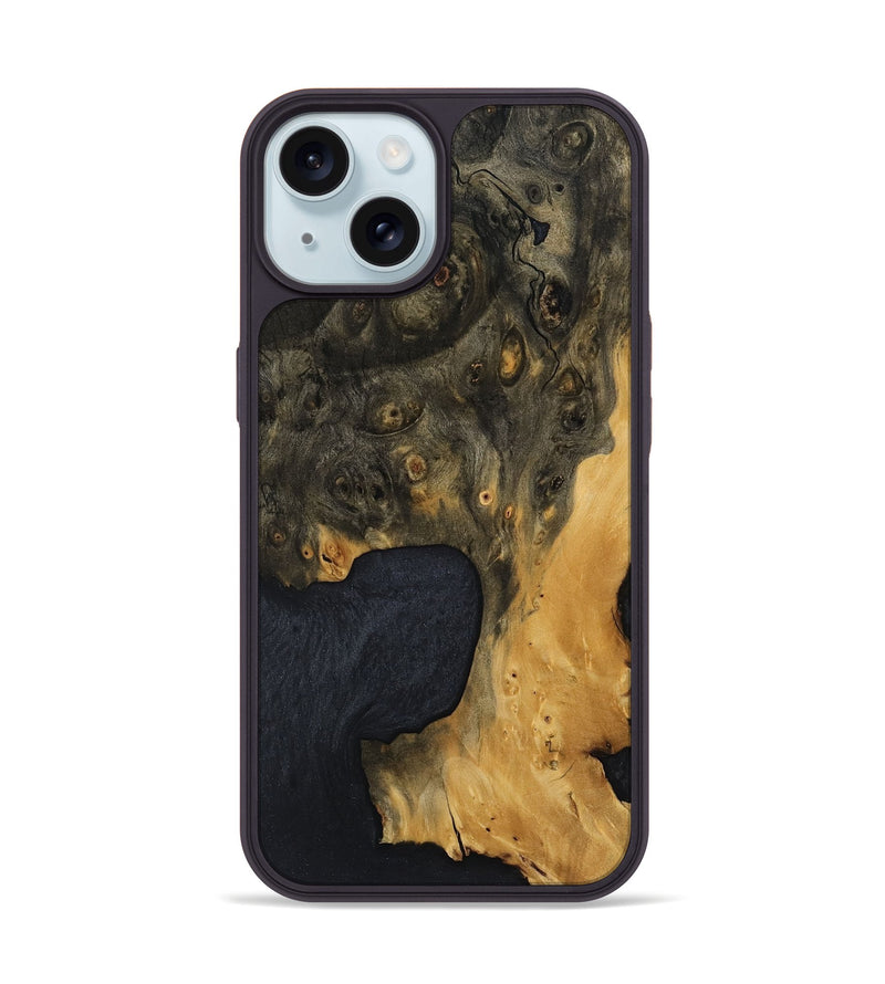 iPhone 15 Wood Phone Case - Jeffry (Wood Burl, 799145)