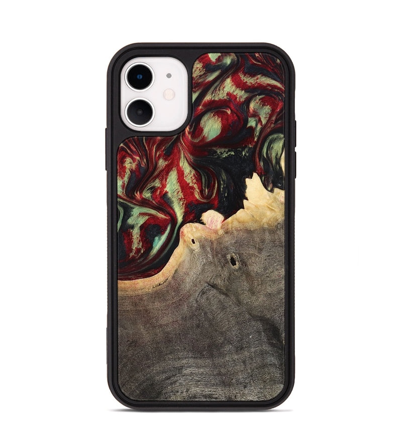 iPhone 11 Wood Phone Case - Valerie (Red, 799149)