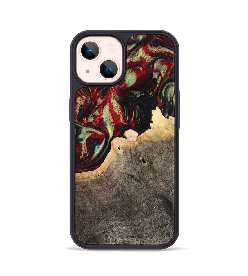 iPhone 14 Wood Phone Case - Valerie (Red, 799149)