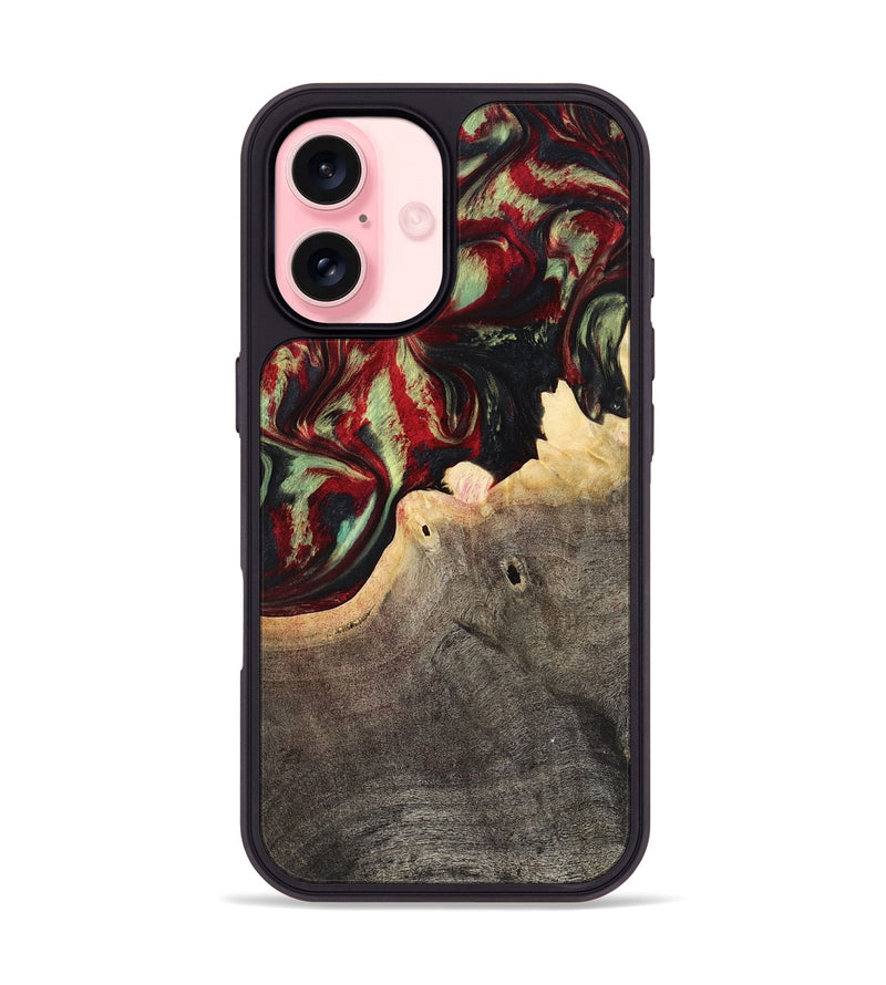 iPhone 16 Wood Phone Case - Valerie (Red, 799149)