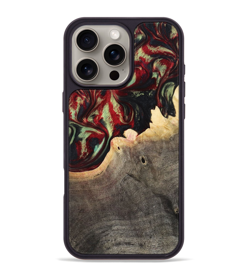 iPhone 16 Pro Max Wood Phone Case - Valerie (Red, 799149)