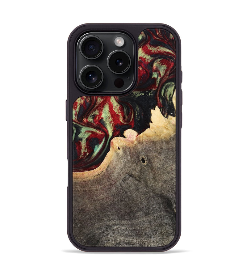 iPhone 16 Pro Wood Phone Case - Valerie (Red, 799149)
