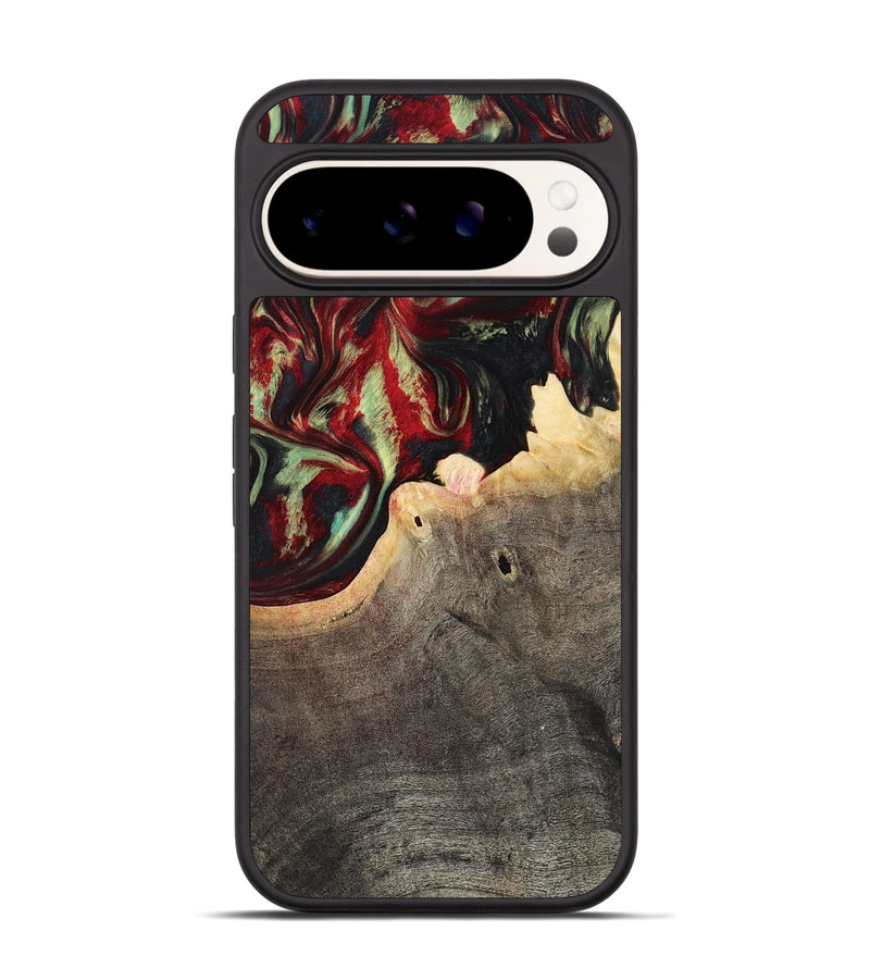 Pixel 9 Wood Phone Case - Valerie (Red, 799149)