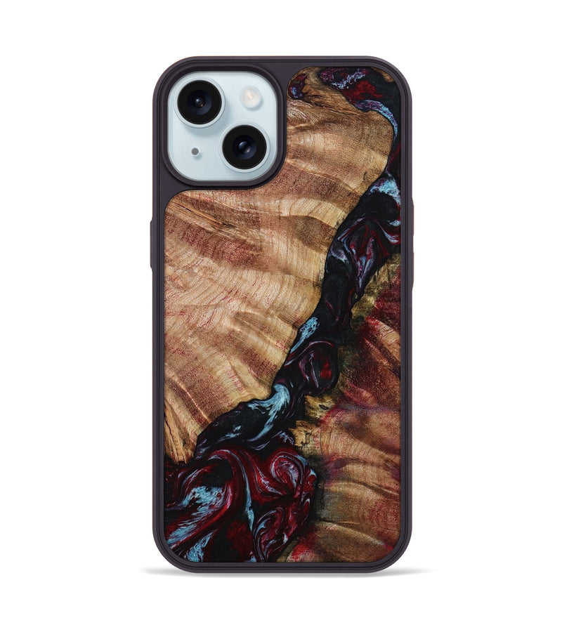 iPhone 15 Wood Phone Case - Bernie (Red, 799150)