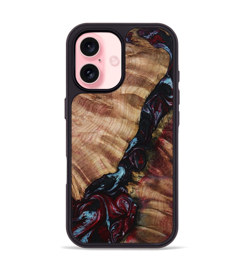 iPhone 16 Wood Phone Case - Bernie (Red, 799150)