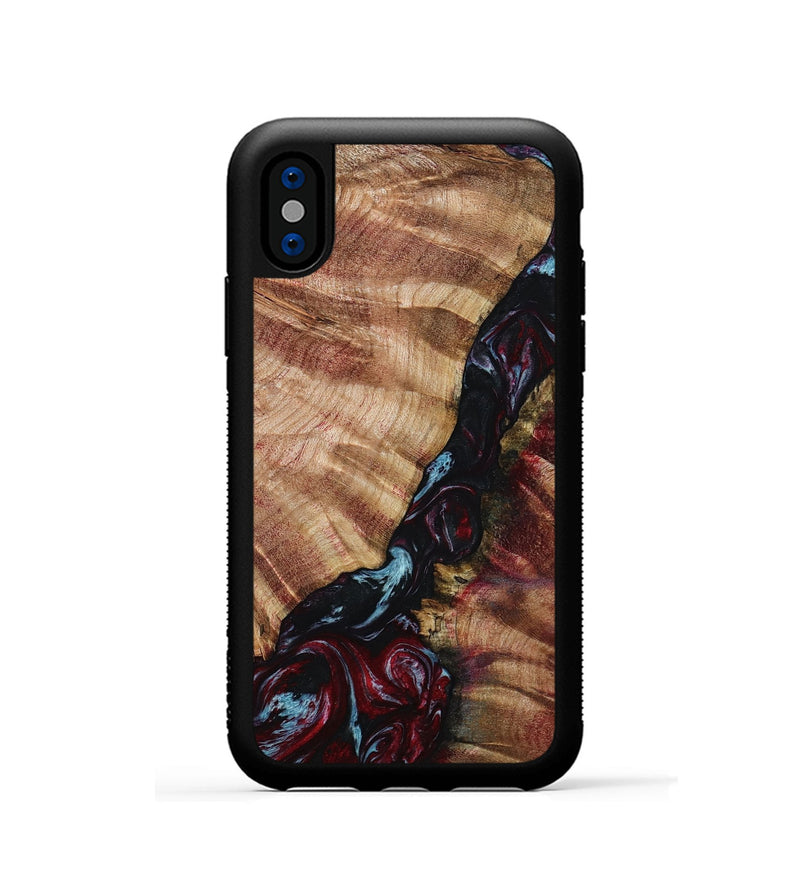 iPhone Xs Wood Phone Case - Bernie (Red, 799150)