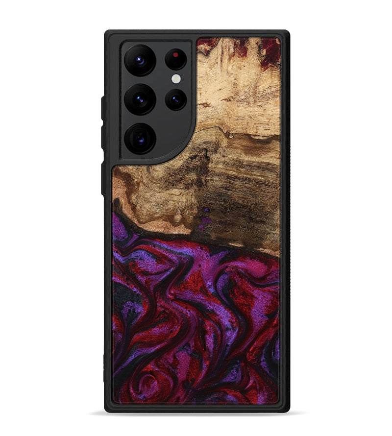 Galaxy S22 Ultra Wood Phone Case - Delia (Red, 799151)