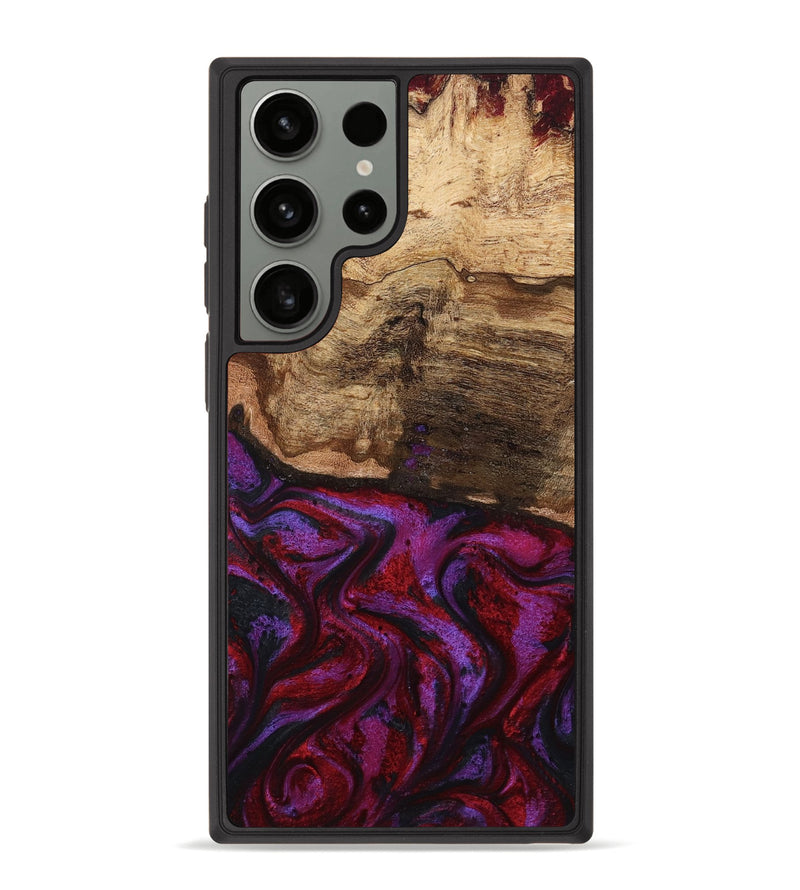 Galaxy S23 Ultra Wood Phone Case - Delia (Red, 799151)