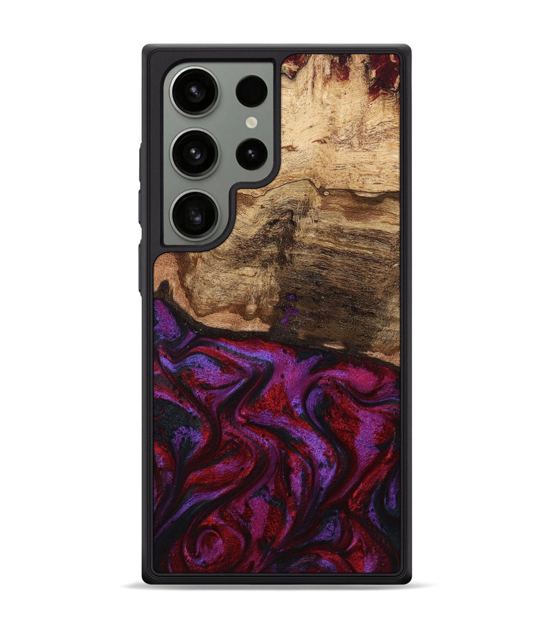 Galaxy S24 Ultra Wood Phone Case - Delia (Red, 799151)