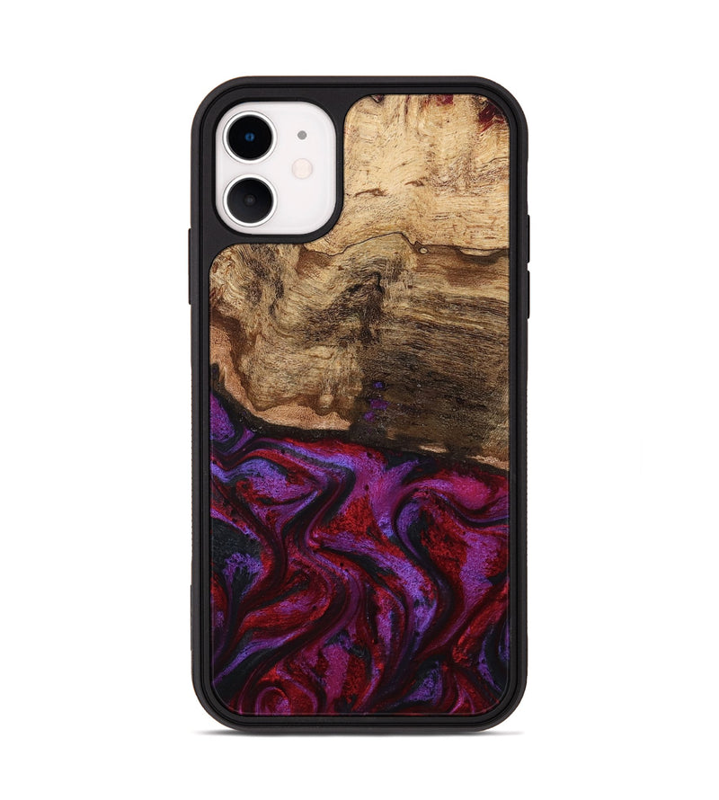iPhone 11 Wood Phone Case - Delia (Red, 799151)