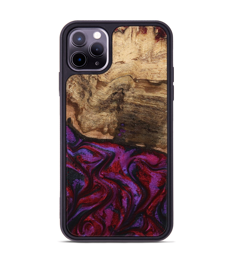 iPhone 11 Pro Max Wood Phone Case - Delia (Red, 799151)