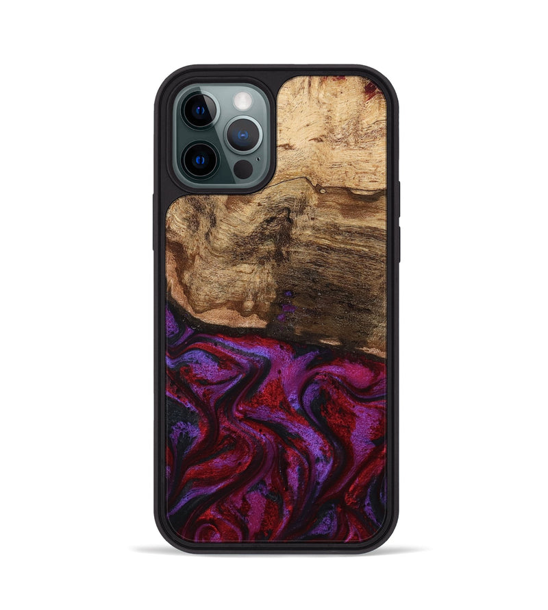 iPhone 12 Pro Wood Phone Case - Delia (Red, 799151)