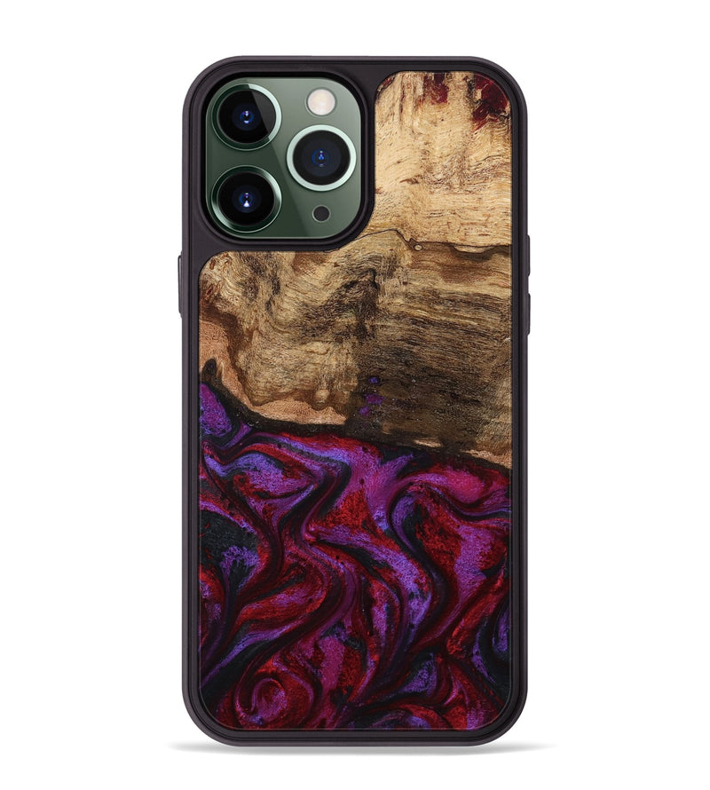 iPhone 13 Pro Max Wood Phone Case - Delia (Red, 799151)