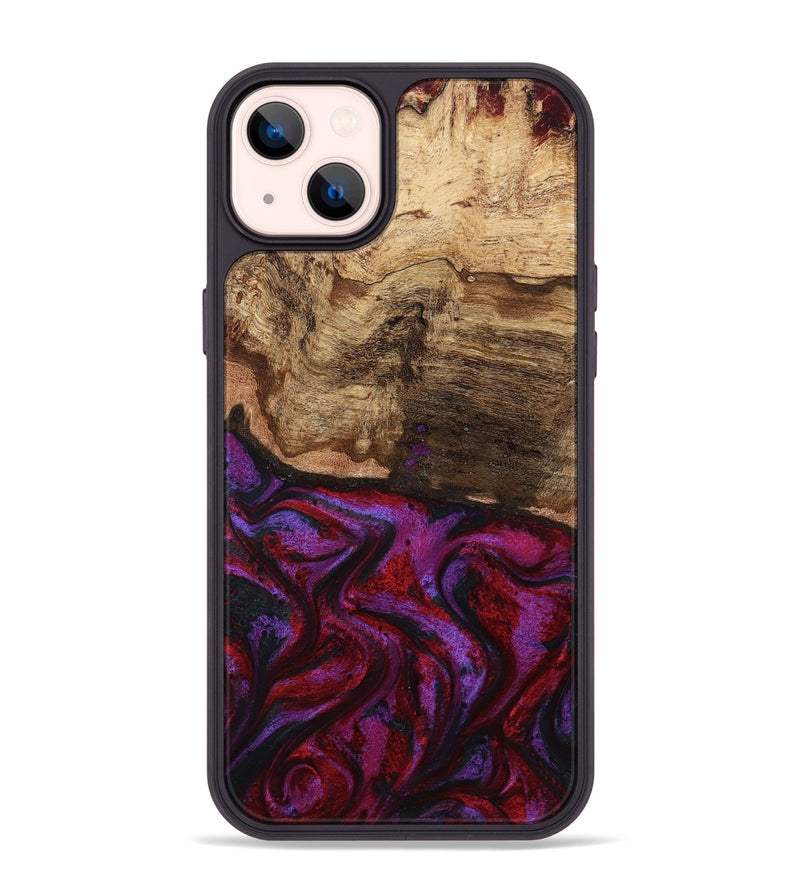 iPhone 14 Plus Wood Phone Case - Delia (Red, 799151)