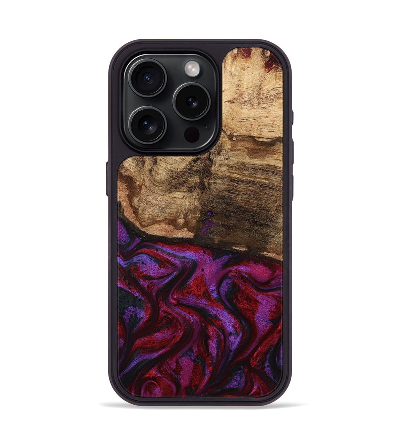 iPhone 15 Pro Wood Phone Case - Delia (Red, 799151)