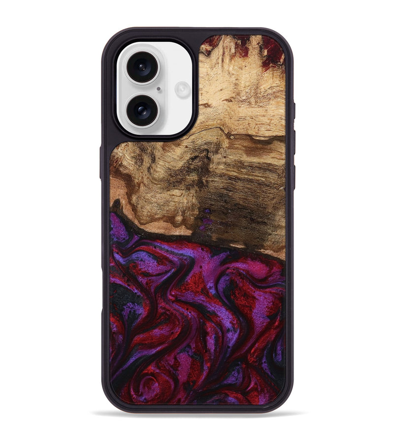 iPhone 16 Plus Wood Phone Case - Delia (Red, 799151)