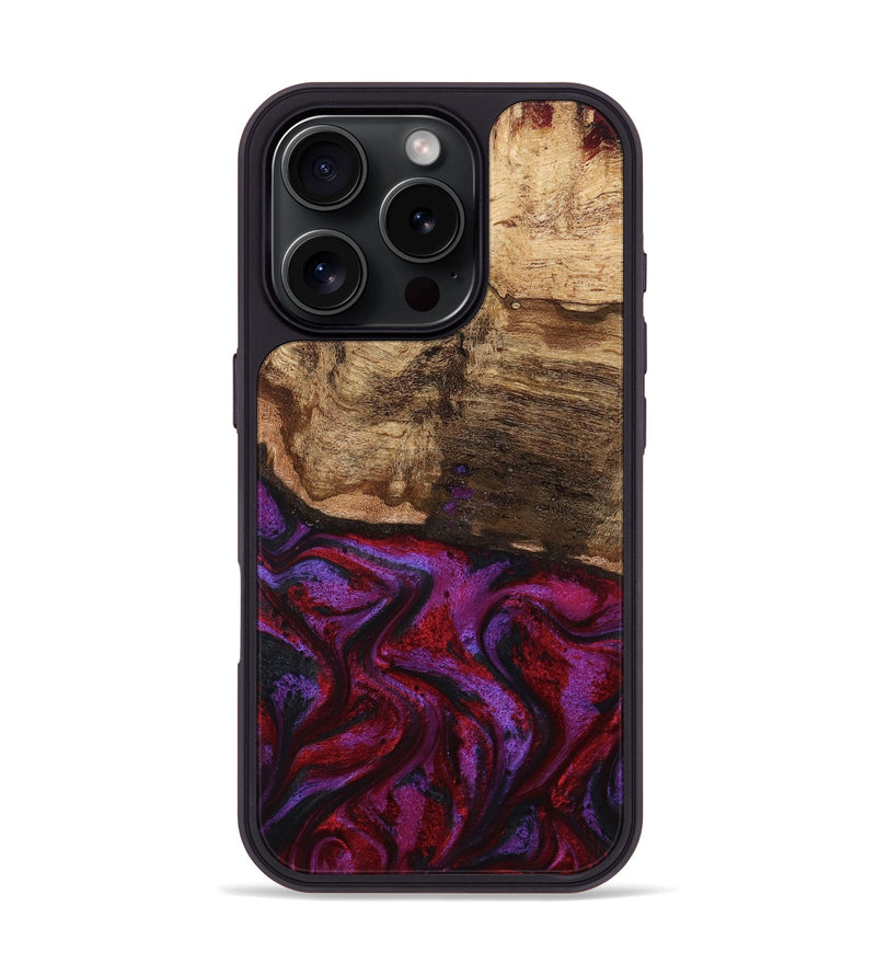 iPhone 16 Pro Wood Phone Case - Delia (Red, 799151)
