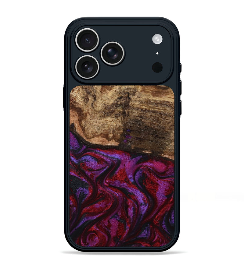 iPhone 17 Pro Max Wood Phone Case - Delia (Red, 799151)