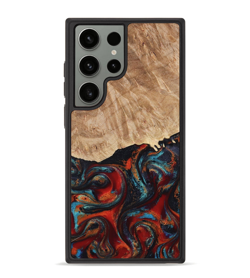 Galaxy S23 Ultra Wood Phone Case - Addisyn (Red, 799152)
