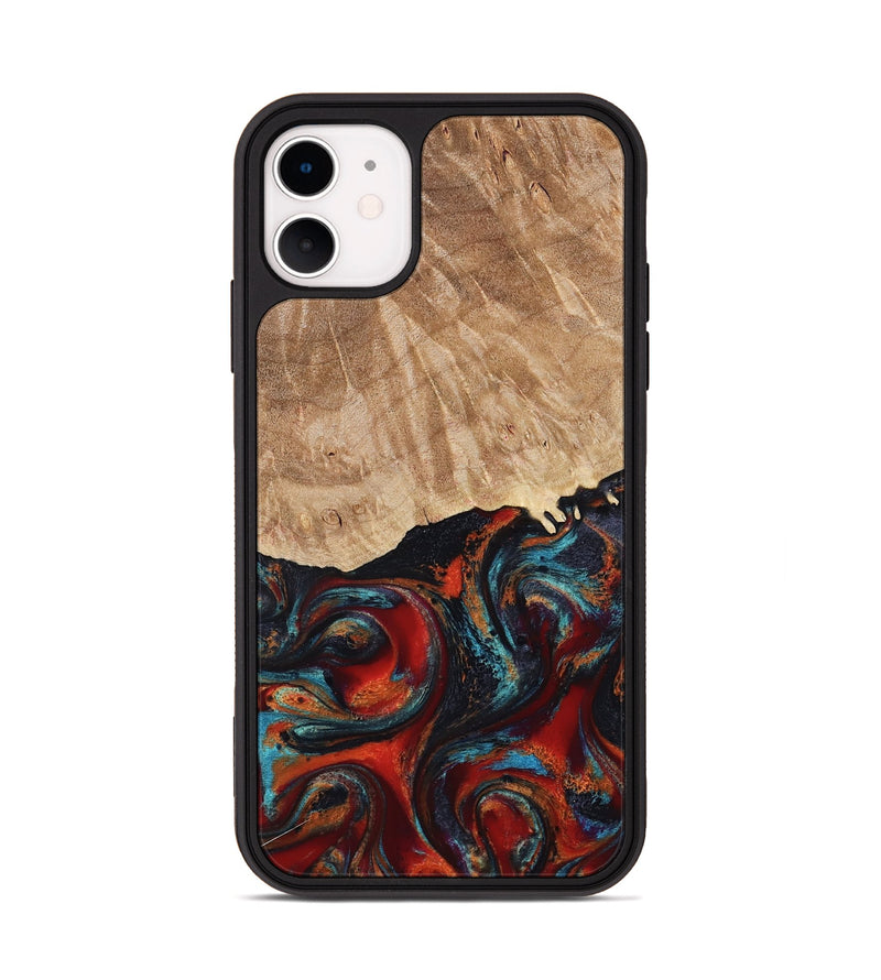 iPhone 11 Wood Phone Case - Addisyn (Red, 799152)