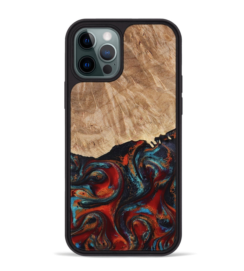 iPhone 12 Pro Max Wood Phone Case - Addisyn (Red, 799152)