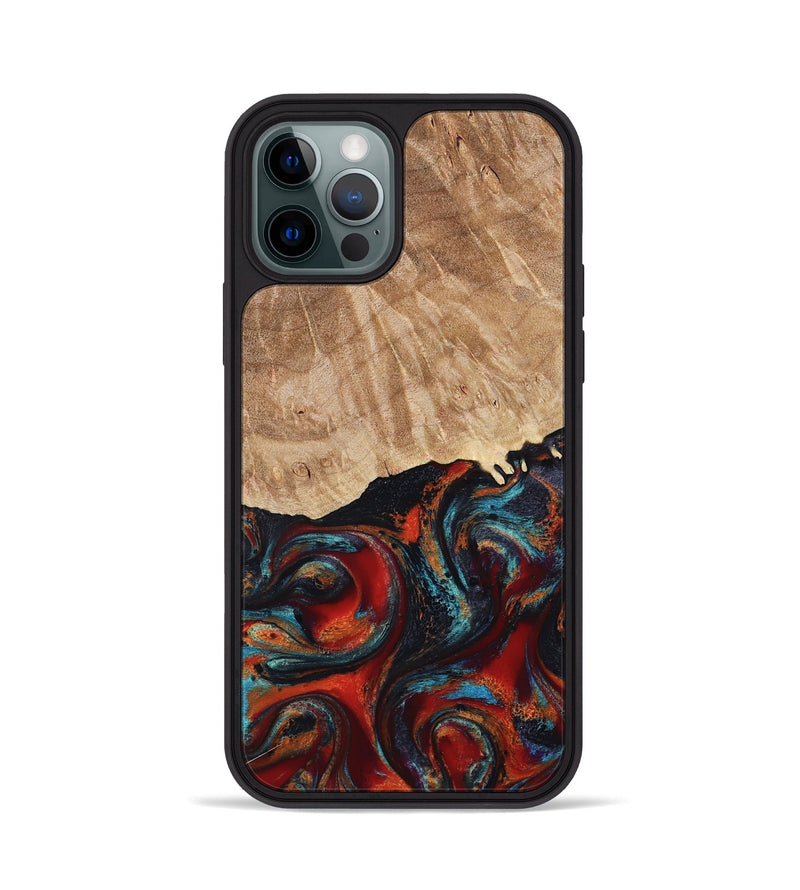 iPhone 12 Pro Wood Phone Case - Addisyn (Red, 799152)