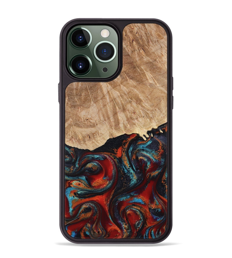 iPhone 13 Pro Max Wood Phone Case - Addisyn (Red, 799152)