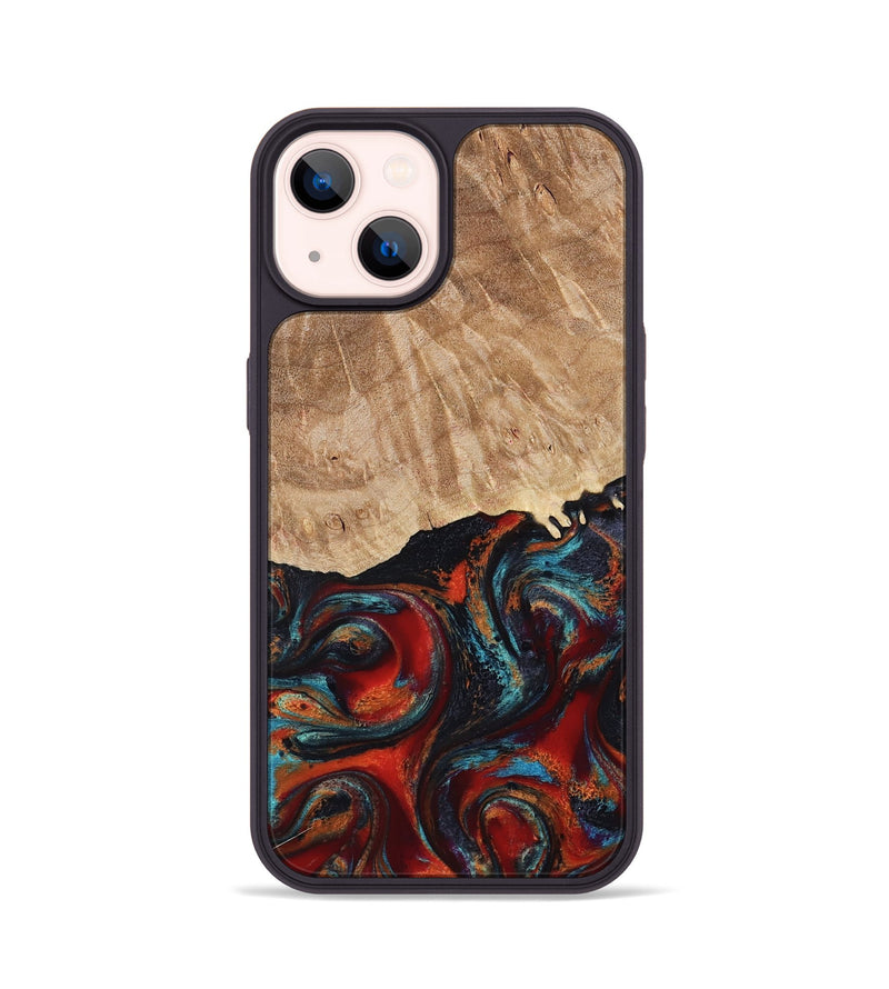 iPhone 14 Wood Phone Case - Addisyn (Red, 799152)
