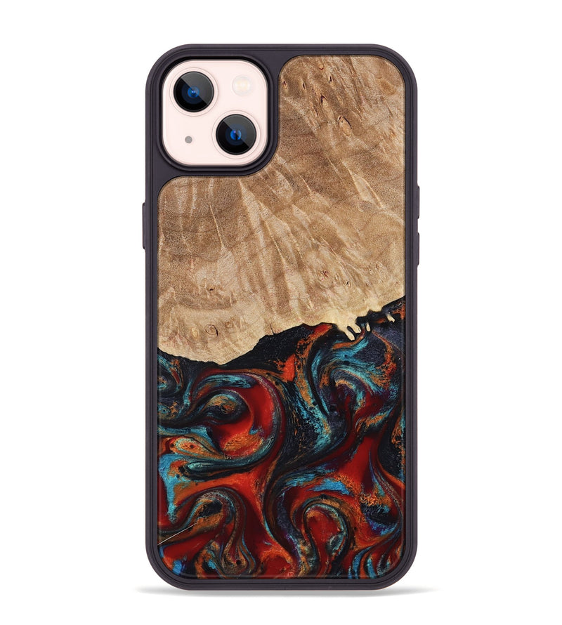 iPhone 14 Plus Wood Phone Case - Addisyn (Red, 799152)