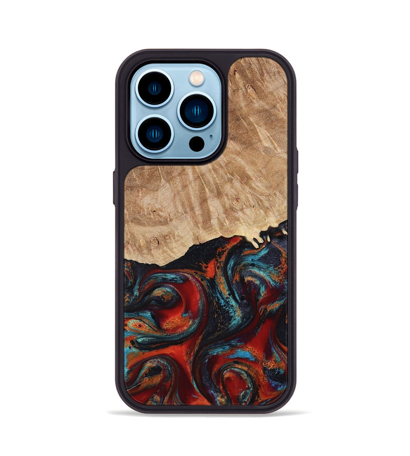 iPhone 14 Pro Wood Phone Case - Addisyn (Red, 799152)