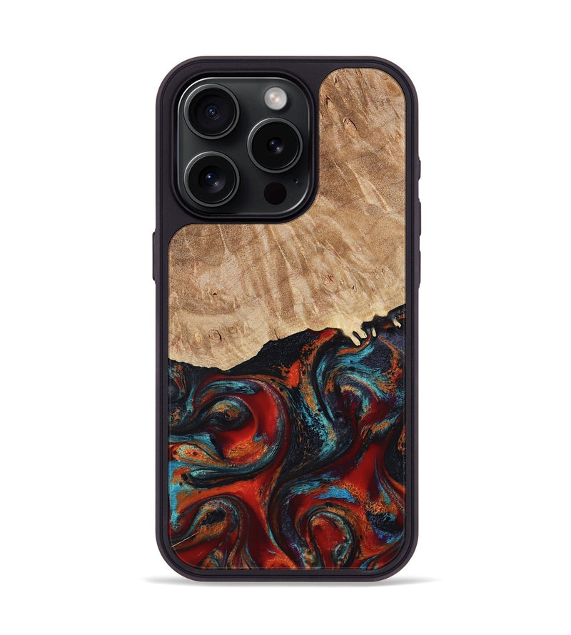 iPhone 15 Pro Wood Phone Case - Addisyn (Red, 799152)